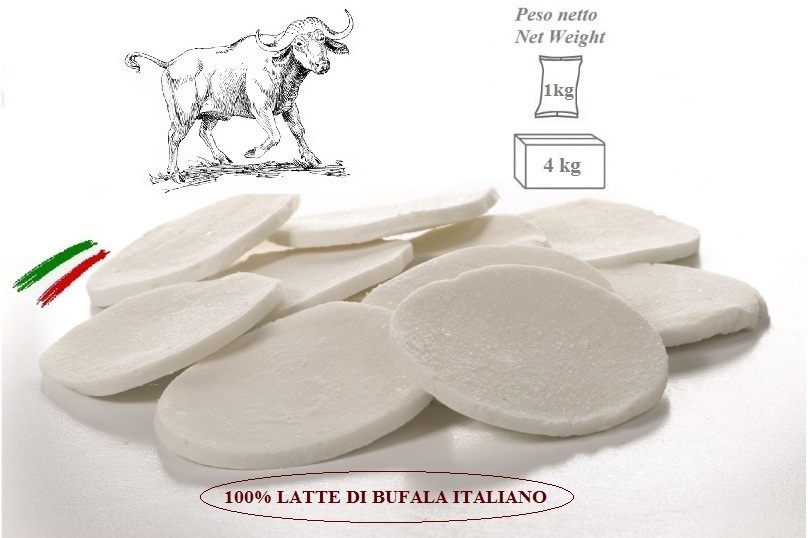 Mozzarella 100% Italian buffalo's milk in Slices of 22/35g