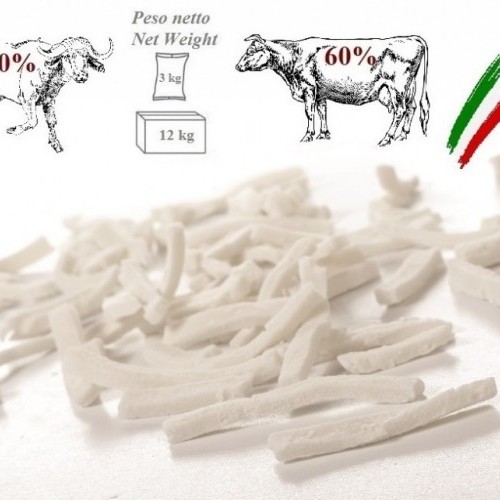 Mozzarella julienne a Latte Misto, 60% vaccino e 40% di bufala