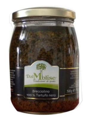 Ground black truffle in glass jar of 500 gr