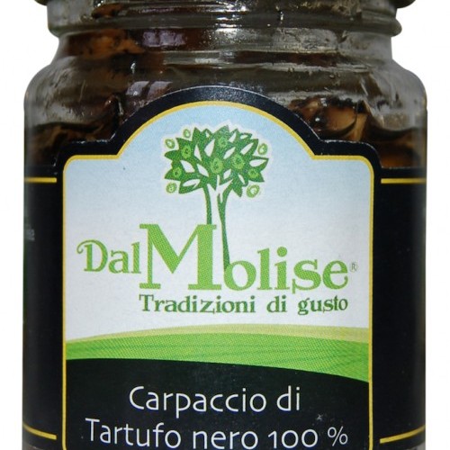 Slices of black truffle in glass jar of 60 gr