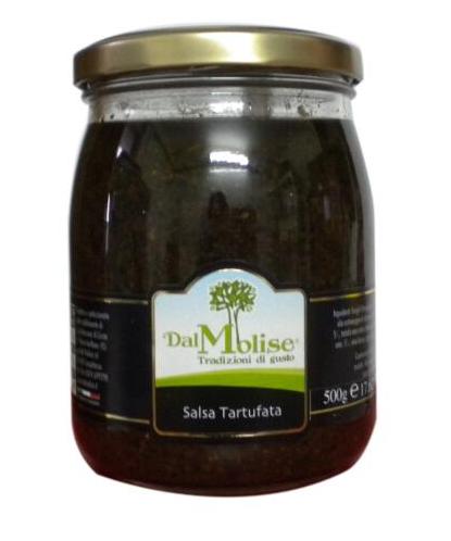 Truffle cream in glass jar of 500 gr