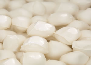 Italian Fresh mozzarella in small pieces 