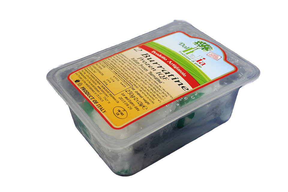 Italian IQF Frozen Burratina - pack of 125 g x 2